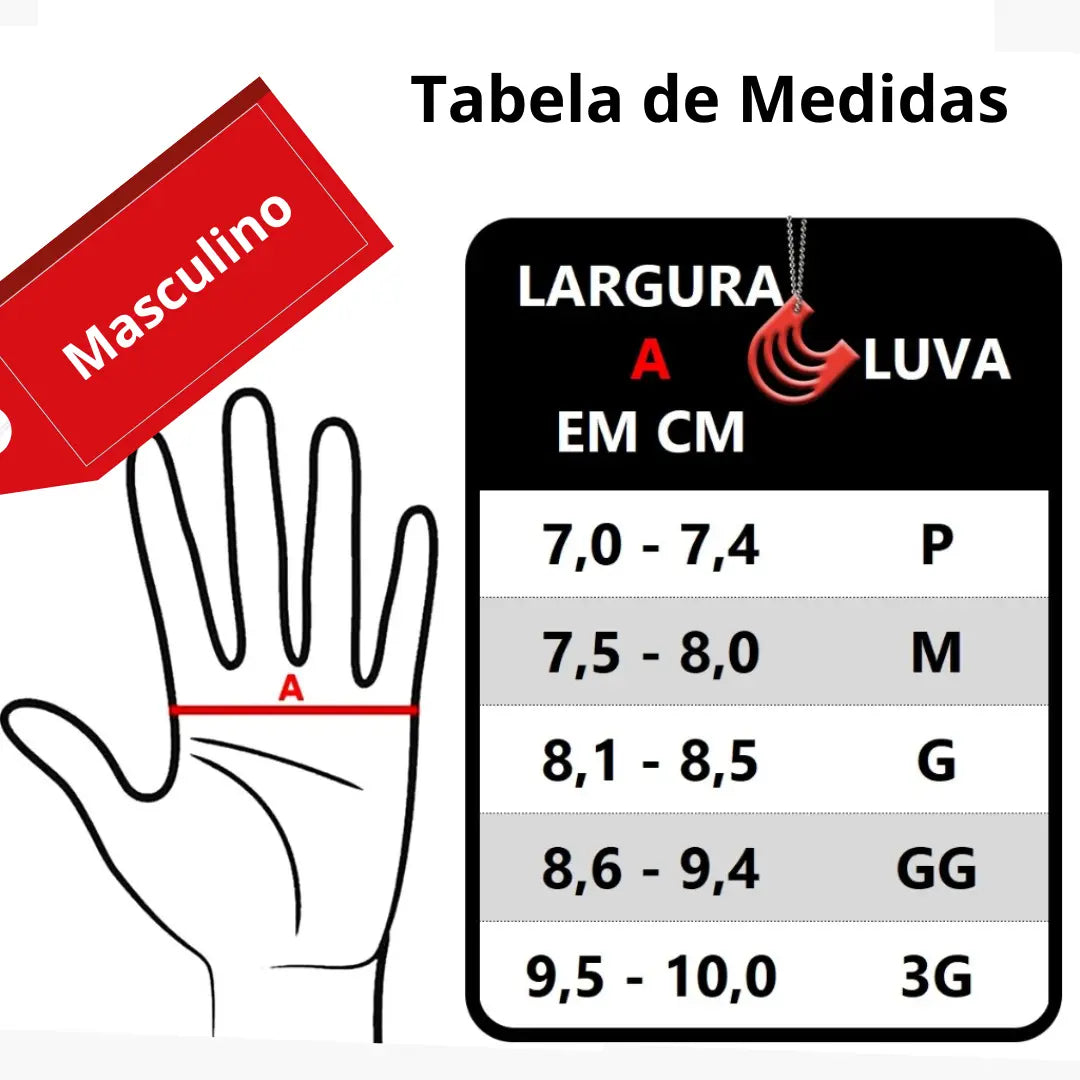 Luva Masculina X11 Blackout