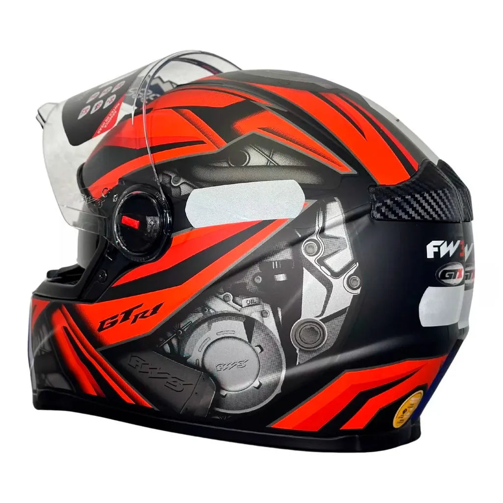 GTX R1 Preto Fosco com Vermelho