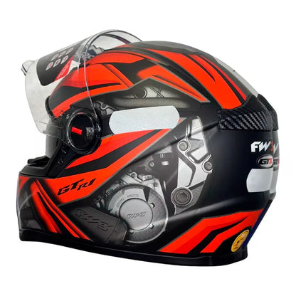 GTX R1 Preto Fosco com Vermelho